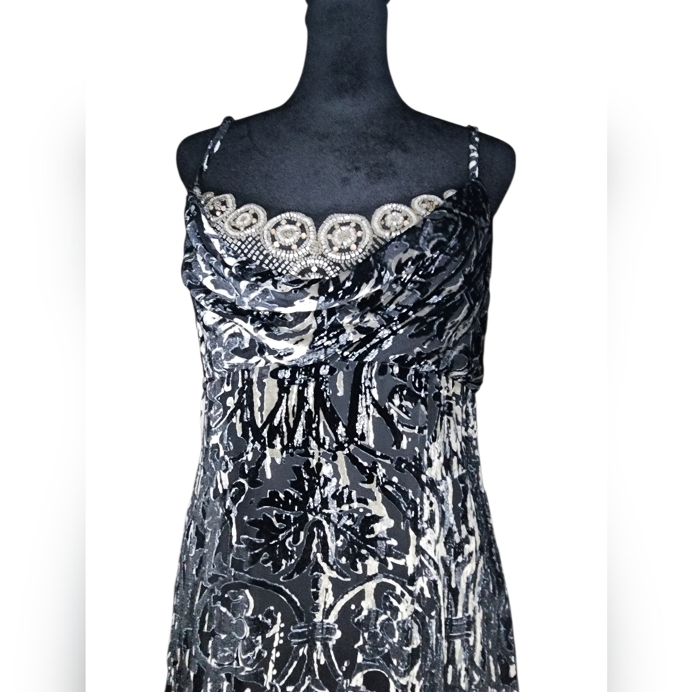 Badgley Mischka Printed Formal Dress, Womens 8 - Picture 2 of 13